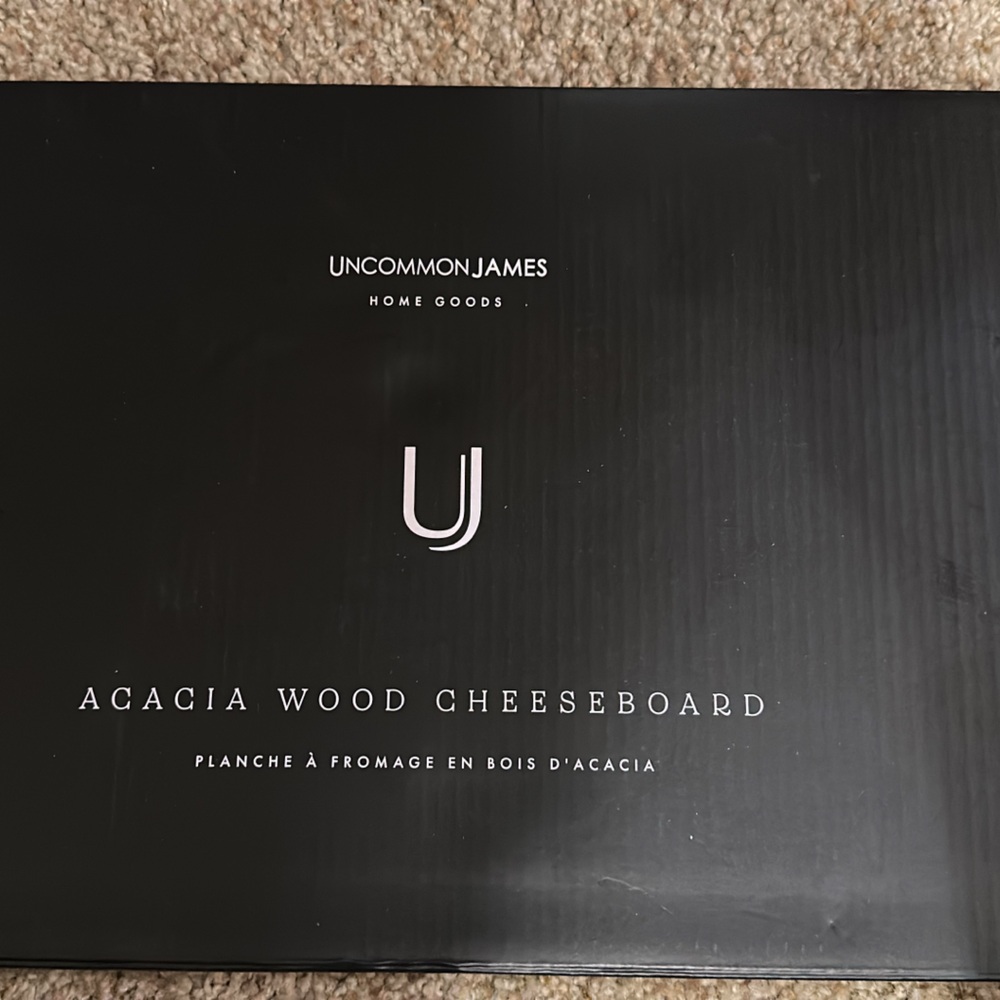 Uncommon James Black Acacia Wood Cheeseboard